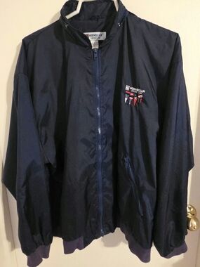 Norwegian Cruise Line Vintage Windbreaker Jacket Navy Sz M